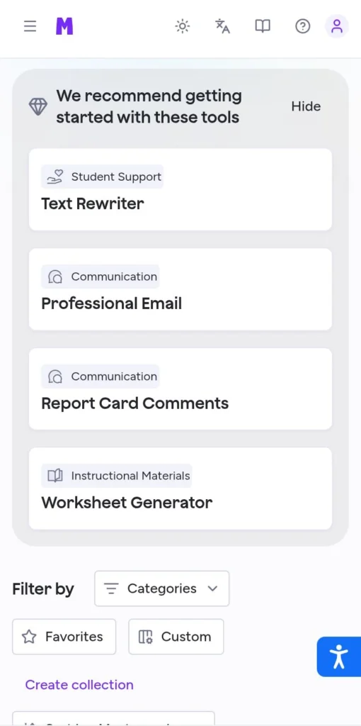 Teacher entering prompt to generate AI lesson plan on climate change using MagicSchool AI