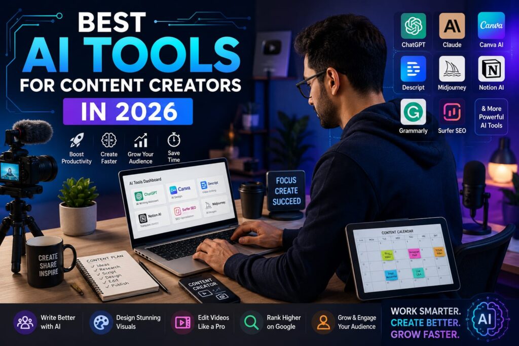 Best AI tools for content creators in 2026
