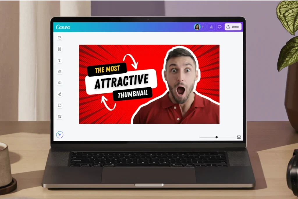 Canva AI thumbnail maker dashboard for YouTube creators
