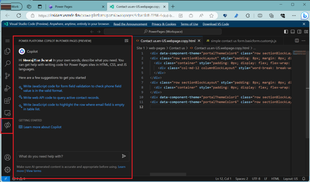 GitHub Copilot AI code suggestions inside VS Code editor showing real time programming assistance